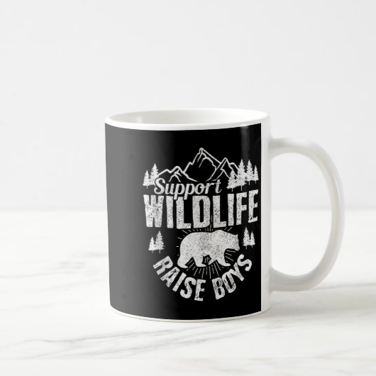 Suprt Wildlife Raise Boys Mom Dad Wild One Funny G Kaffeetasse (Rechts)