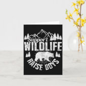 Suprt Wildlife Raise Boys Mom Dad Wild One Funny G Karte (Gelbe Blume)