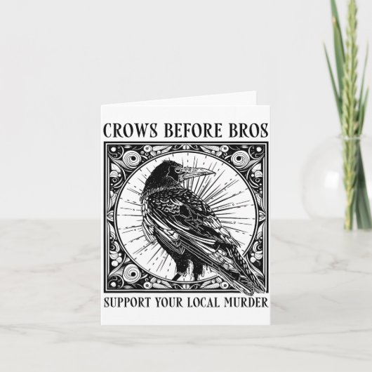 Suprt Your Local Murder Crows Before Bros Funny Karte (Vorderseite)