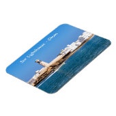 Sur Lighthouse mit Fischerboot - Sur, Oman Magnet (Linke Seite)