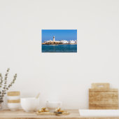 Sur Lighthouse mit Fischerboot - Sur, Oman Poster (Küche)