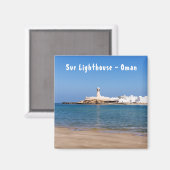 Sur Lighthouse - Sur, Oman Magnet (Vorderseite/Rückseite)