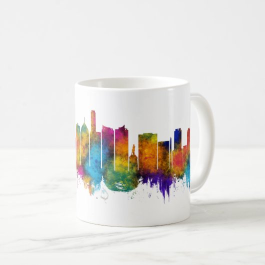 Surabaya Indonesia Skyline Kaffeetasse (VorderseiteRechts)