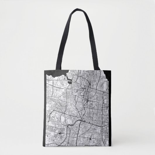 Surabaya Indonesien Karte Tasche (Vorderseite)
