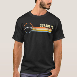 Surabaya Indonesien Vintage-Sonnenuntergang T-Shirt