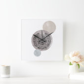 Surah An-Nas Islamic Arabic Calligraphy – Thuluth  Quadratische Wanduhr (Zuhause)