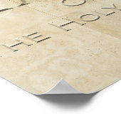 Surahtul Kahfi in Travertine Stone Poster (Ecke)