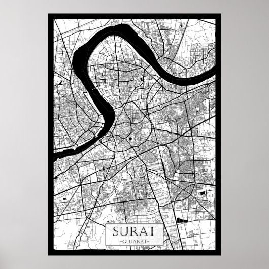 Surat Gujarat Karte Poster (Vorne)
