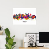 Surat India Skyline Poster (Heimbüro)