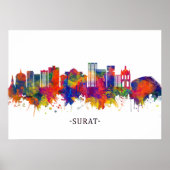 Surat India Skyline Poster (Vorne)