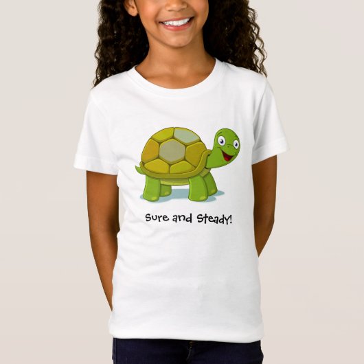 "Sure and Steady" Schildkröten Cartoon Custom T - T-Shirt (Vorderseite)