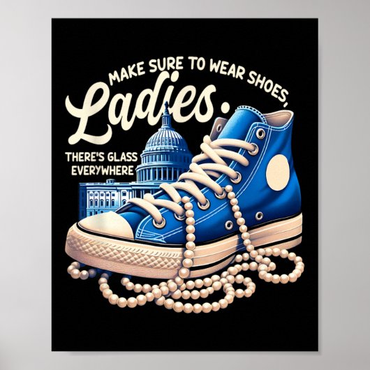 Sure To Trage Ladys Shoes Ladys Kamala Harr Poster (Vorne)
