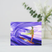 Surf 3 FLATf F Postkarte (Stehend Vorderseite)