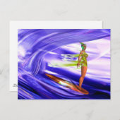 Surf 3 FLATf F Postkarte (Vorne/Hinten)
