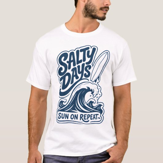 Surf-Abenteuer-Logo T-Shirt (Vorderseite)