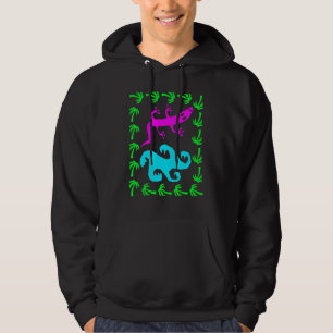 Surf Abstrakt Vintag Surf Wear 80er Retro Graphic Hoodie