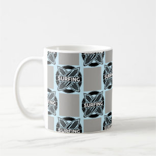 Surf Abzeichen Muster Kaffeetasse