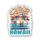 Surf - Aloha Hawaii Aufkleber (Vorderseite)