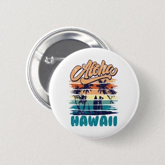 Surf - Aloha Hawaii Button (Vorne & Hinten)