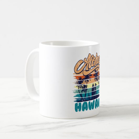 Surf - Aloha Hawaii Kaffeetasse (Vorderseite Links)