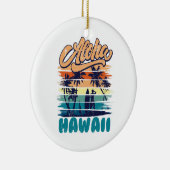 Surf - Aloha Hawaii Keramik Ornament (Rechts)