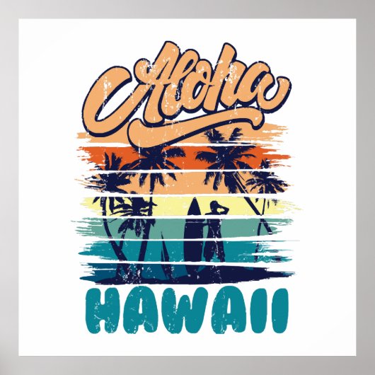 Surf - Aloha Hawaii Poster (Vorne)