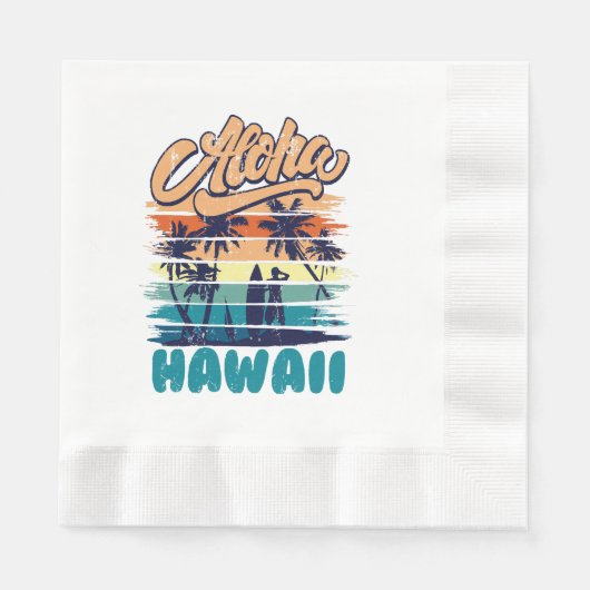 Surf - Aloha Hawaii Serviette (Vorderseite)