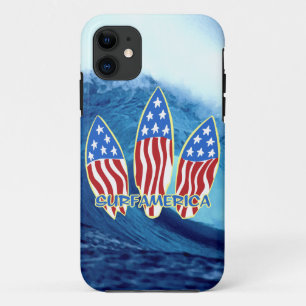 Surf America Surfboards Wave iPhone 5 Fall iPhone 11 Hülle