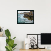 Surf and Rocks - Nahariya, Israel Poster (Heimbüro)