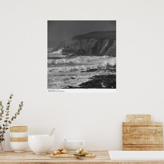 Surf and Rocks near Bodega Station, 1966 Poster (Küche)