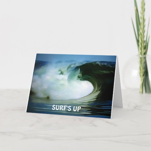 SURF AND YOUR AGE "IS UP" FOR **40th BIRTHDAY** Karte (Vorderseite)