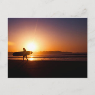 Surf at sunset postkarte