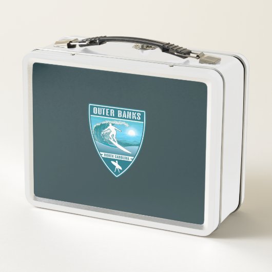 Surf Außenbanks North Carolina Metall Brotdose (Rückseite)