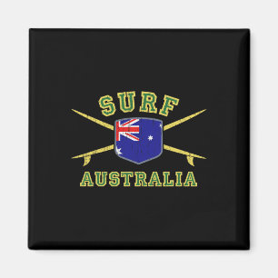 Surf Australien Vintage-Surfboards Aussie-Flagge S Magnet