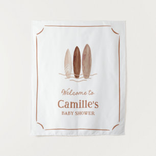 Surf-Baby-Shower-Willkommensschild Wandteppich