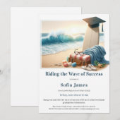 Surf Beach Abschlussfeier-Einladung Einladung (Vorne/Hinten)