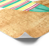 Surf Beach Baby an Bord Baby Dusche Willkommen Poster (Ecke)