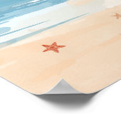 Surf Beach Baby an Bord Baby Dusche Willkommen Poster (Ecke)