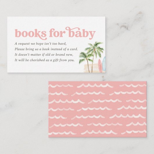 Surf Beach Baby Duschbücher für Baby Begleitkarte (Vorne/Hinten)