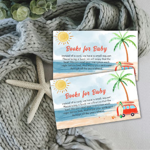 Surf Beach Baby On Board Bücher für Babydusche Begleitkarte