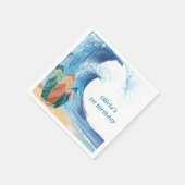 Surf Beach Birthday Party Napkins Serviette (Ecke)