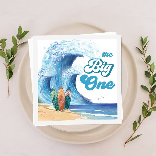 Surf Beach Birthday Party Napkins Serviette