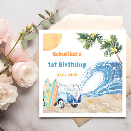 Surf Beach Birthday Party Napkins Serviette