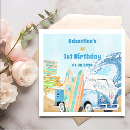 Surf Beach Birthday Party Napkins Serviette