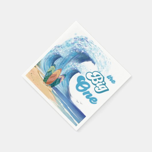 Surf Beach Birthday Party Napkins Serviette (Ecke)