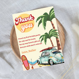 Surf Beach Geburtstagsparty Danke Karte