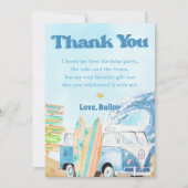 Surf Beach Geburtstagsparty Danke Karte (Vorderseite)