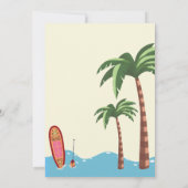 Surf Beach Geburtstagsparty Danke Karte (Rückseite)