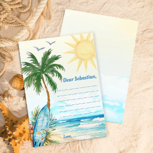Surf Beach Geburtstagsparty Time Kapsel Note Card Einladung