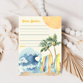 Surf Beach Geburtstagsparty Time Kapsel Note Card Einladung